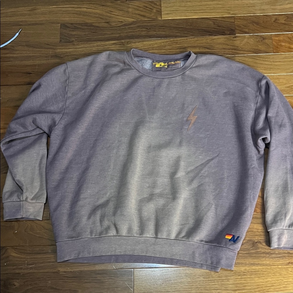 Aviator Nation Purple Brown sweatshirt size XL NWT